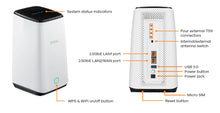 Lade das Bild in den Galerie-Viewer, ZyXEL FWA510 Nebula 5G NR Indoor-Router 2xRJ45 2,5G 1xUSB 3.0 4 Port TS9 für externe Antenne