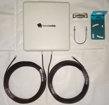 Lade das Bild in den Galerie-Viewer, LowcostMobile PAN5G-MIMO-3500Mhz 15 dBi 2x10m schwarzes LMR200 Kabel SMA Stecker für Router, Hotspots und 5G Modem