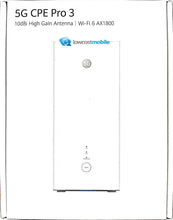 Lade das Bild in den Galerie-Viewer, Huawei H138-380 5G CPE PRO 3 (GHTelcom) Router Kategorie 19 WFi 6+ 2 Ports RJ45 Slot NanoSIM Box 5G