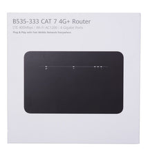 Lade das Bild in den Galerie-Viewer, Huawei B535-333 Schwarz Router 4G + LTE LTE-A Kategorie 7 Gigabit WLAN AC 2 x SMA für externe Antenne 4 Ports RJ45 Slot nanoSIM Box 4G