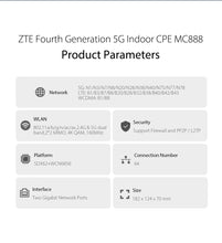 Lade das Bild in den Galerie-Viewer, ZTE MC888 5G WiFi 6 2 RJ45 10 Gigabit 1 RJ11 NanoSIM