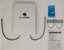 Lade das Bild in den Galerie-Viewer, LowcostMobile PAN5G-MIMO-2021 12dBi 2x30cm Antenne 4G 5G SMA Kabel ALSR200 für Huawei B818, B715, 5G CPE PRO, Asus, TP LINK, Netgear und +