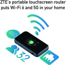 Lade das Bild in den Galerie-Viewer, ZTE MU5001 Schwarz Hotspot Pebble 5G 4G Kategorie 22 WiFi 6 4500mAh Akku mit Schnellladung