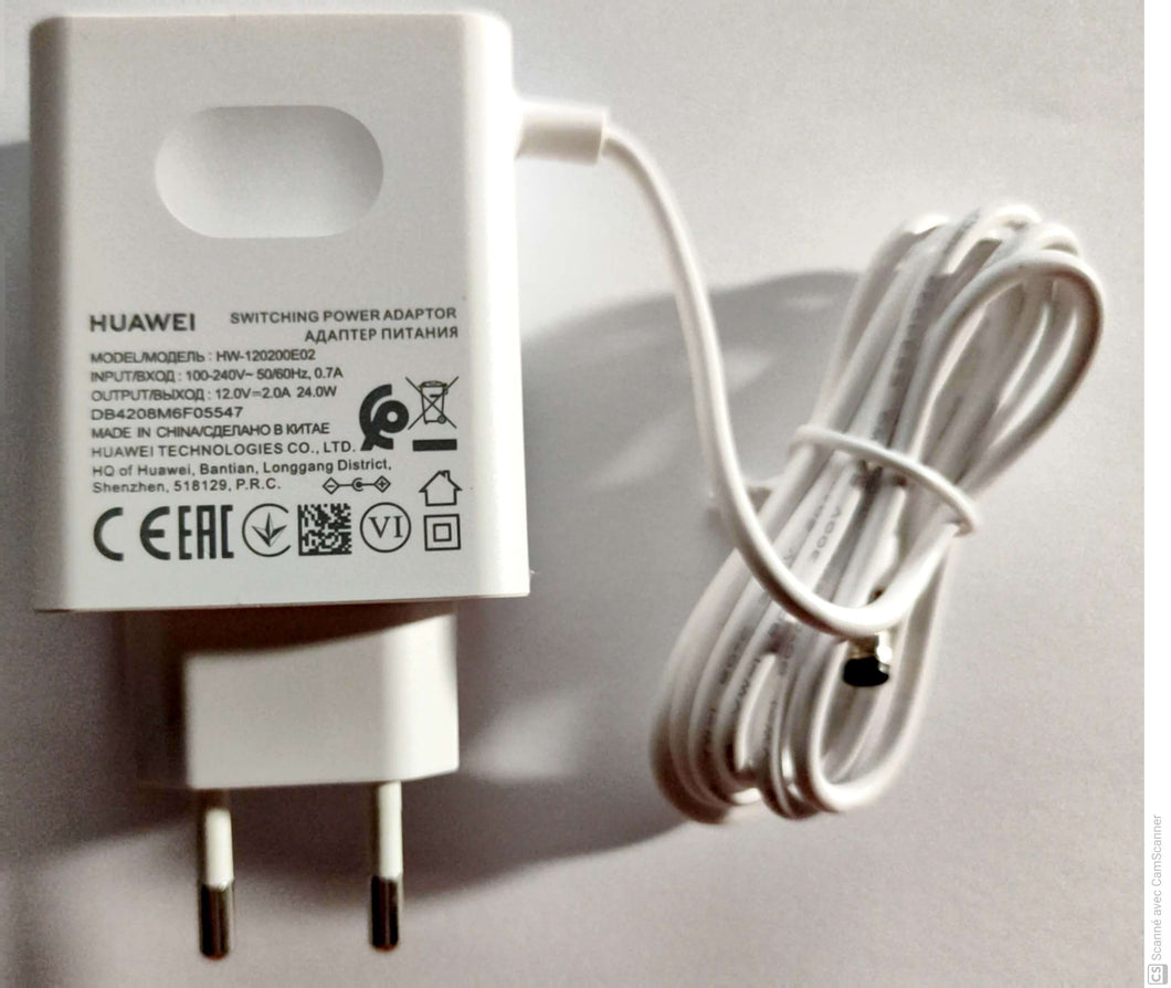 Huawei HW-120200E02 Netzteil Netzteil 12V 2A 2 Pin Europäischer Stecker für 4G 5G B715 B818 Router (Weiß)