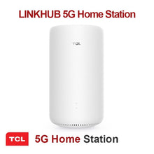 Lade das Bild in den Galerie-Viewer, TCL HH500E Linkhub 5G Home Station Weiß WiFi 6 Router 2 RJ45 Ports 2 x CRC9 für externe Antenne
